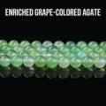 Natural green grape agate round loose beads for DIY jewelry making accessories. - 6mm (Approx 60pcs) / Optimized Grape Color Agate