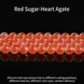 Premium red sugar heart agate loose beads for DIY jewelry making with smooth finish - 8mm (Approx 47 Beads) / Red Sugar Heart Agate
