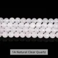 Cuentas de cristal blanco natural grado 1A 8mm para hacer joyas y pulseras de DIY - Cuentas Redondas Naturales 1A / 6mm (Aproprox 60 Piezas)