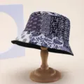 Gepatchter Blumen-Bucket-Hat für Damen, stilvoller doppelseitiger Sonnenschutz Freizeitshut. - 1