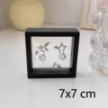 Zwarte PE-film zwevende sieradendoos 7x7cm voor anti-oxidatie bescherming - PE-film Sieradendoosje / 7x7cm / Zwart