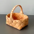 Handmade wooden woven storage basket, portable gift basket for candy or wedding favors. - L15 * W11 * H14 / Wood Chip Basket