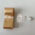Σετ χρυσής κορδέλας DIY συσκευασίας δώρου με ετικέτα ευχαριστιών και μενταγιόν μαργαριταριού - Αξεσουάρ Αντίκα Χρυσό