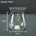 Florero de vidrio transparente de 600 ml para plantas hidropónicas y terrarios con medidas - Estilo Pequeño (Sin Tapa)