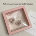 Roze 7x7cm PE-folie sieradendoosje voor stofdichte en antioxidatie bescherming - PE-film Sieradendoosje / 7x7cm / Roze