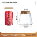 Vaso a vulcano in vetro trasparente da 400 ml con tappo in sughero per piante, 9,5 cm - Vulcano Singolo Piccolo 330ml (Sughero con Foro)