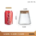 Vaso idroponico in vetro martellato da 400 ml con tappo in sughero e forma a vulcano - Tazza Vulcano Martellata Con Sughero