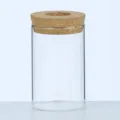 Bottiglia di vetro trasparente con tappo in sughero vaso idroponico minimalista decorativo - 6,5 cm * 10 cm con tappo in sughero perforato