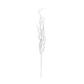 Vue détaillée d'une branche de dragon argentée pailletée de 45 cm pour décoration de Noël - Argent