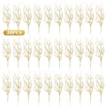 Lot de 30 tiges décoratives à paillettes dorées pour sapin de Noël et fêtes - 30 Pièces/Paquet / Or