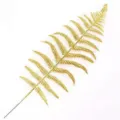 Glittery golden artificial Persian leaf for Christmas tree decoration and festive DIY - Gold