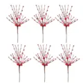 6pz pic floreali cuore rosa rami artificiali decorazione san valentino festa - Set di 6 steli a cuore