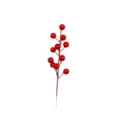 Single stem of realistic red artificial holly berries for festive Christmas home decorations - 35 Pieces/Pack