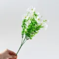 Bouquet de fleurs sauvages eucalyptus artificiel, fausses fleurs blanches déco printemps. - Blanc