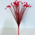 Glittery red artificial onion grass bouquet for wedding decor and floral arrangement - Red