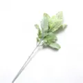 Artificial flocked rabbit ear leaf branch in pale green for minimalist home decor - Thin Shaft / Light Green