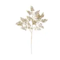 Macro view of artificial bamboo branch detail with decorative gold glitter leaf. - Champagne