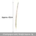 Detailed macro view of 42cm champagne gold glitter grain ear for Christmas decoration - Champagne Gold