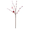 Ramo di bacche a cuore fatto a mano per decorazione tavola di San Valentino e nozze - Rosa Rosso