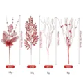 Set of 40 red glitter Christmas picks with detailed height and weight specifications - Pack of 40 / Red