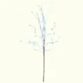 Rama decorativa navideña con cintas rizadas blancas y bayas para el árbol - Blanco
