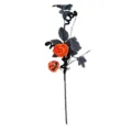 Halloween Deko Kürbis Blumenstiel schwarze Rose Zweig gruselige Party Heim Ornament - Kürbisgesicht-Ranunkel-Zweige 53 cm 30 g