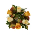 Corona di Candela Rosa Acero Autunnale Decorazione Tavola Festa del Ringraziamento Nuovo - Giallo Multicolore
