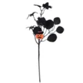 Halloween schwarzer künstlicher Pflanzensweig mit Kürbis und Spinnen für Party-Dekoration - Kürbis-Gruselgesicht-Spinne-Zweige (45 cm, 23 g)