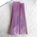 Detail view of purple laser holographic PVC fringe streamers for Christmas party decor. - 43cm / Laser Light Purple