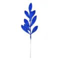 Royal blue glitter leaf spray with 9 leaves for Christmas tree decoration DIY props - Red