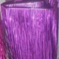 Purple metallic laser foil fringe curtain for party backdrop and Christmas decor - 43cm / Purple