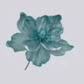 Fiore di Natale artificiale con glitter blu, decorazione perfetta per la casa DIY. - Azzurro