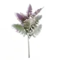 Foglia di cineraria marittima floccata viola e argento per elegante decoro floreale - Asta Ispessita / Viola