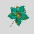 Fiore di Natale artificiale glitter paillettes verde magnolia ghirlanda decorativa - Verde