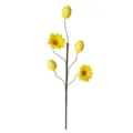 Yellow Easter egg and daisy decorative floral pick branch for holiday home arrangements - Yellow