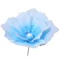 Grande fleur de coquelicot artificielle bleue décor de scène de mariage arrangement floral - Bleu dégradé 40 cm