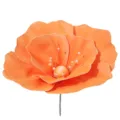 Grande fleur de coquelicot artificielle, fleur décorative orange pour mariage et fête. - Orange 40 cm