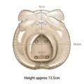 Semicupio trasparente color champagne per WC con altezza di 13,5 cm - Caffè Trasparente