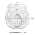 Semicupio trasparente a forma di fiocco per cure postpartum ed emorroidali - Trasparente
