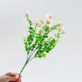 Artificial eucalyptus small wildflower bouquet variant, perfect for home and spring garden decor. - Light Purple