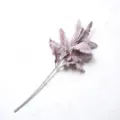 Dusky pink flocked rabbit ear leaf stem for elegant home flower arrangement decor - Thin Shaft / Pink