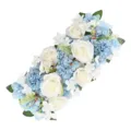 Rangee de fleurs artificielles de mariage rose blanche bleue hortensia pour decor - Bleu et Blanc