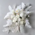 Arrangement de fleurs d'arche de mariage artificiel blanc pour décor de fond et fête. - Blanc