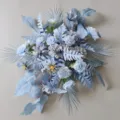 Arrangement de rangée de fleurs bleues artificielles pour arche de mariage et décoration. - Bleu Brume