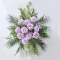 Arrangement de fleurs artificielles rose violette pour arche de mariage fond floral - Fleurs d'arche violet clair