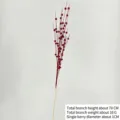 Elegant red glitter foam berry branch for Christmas home decoration, 70cm height - 70cm / Red