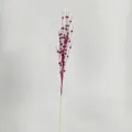 Single stem of magenta glitter foam berries for Christmas home decoration, 70cm tall - 70cm / Rose Red