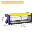 2-tier blue and yellow desktop storage rack organizer for tea bags and capsules - Double Layer Style / Blue Yellow Black