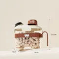 Cartoon airtight kitchen storage jar with handle and measuring cup, 26x13x22.5cm - S / Coffee
