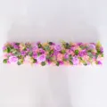 Fila di fiori artificiali per decorazione arco nuziale in seta viola e rosa - viola-rosso
